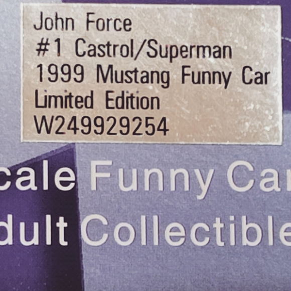 John Force 1999 Signed Superman Castrol GTX Limited Edition Funny Car - Picture 9 of 12